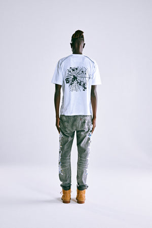 CONTRAST STITCH SLUB TEE